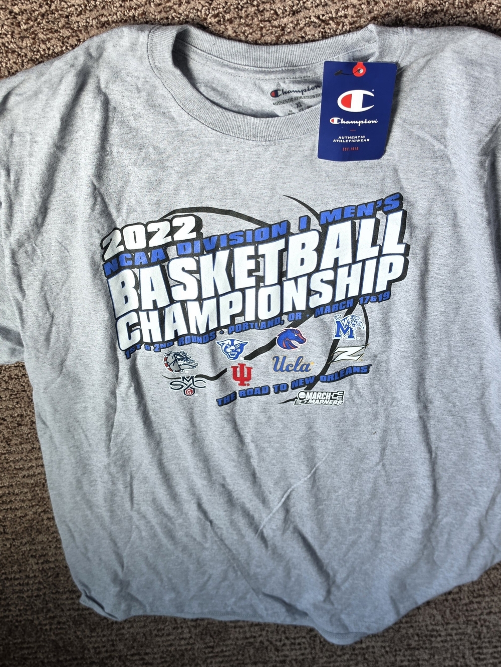 Champion 2022 Men's Basketball Championship Gray T-Shirt